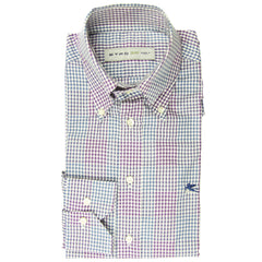 Etro Purple Houndstooth Cotton Shirt - Slim - 15/38 - (GN)