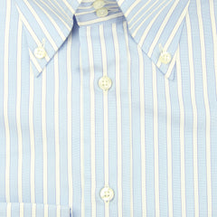 Etro Light Blue Striped Cotton Shirt - Slim - 14/36 - (G9)