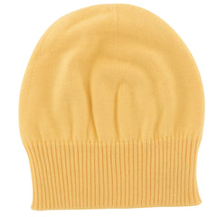 Fiori Di Lusso Yellow Solid Cashmere Blend Beanie - (897) - Parent
