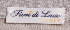 Fiori Di Lusso Light Gray Cashmere Blend V-Neck Sweater - (1815) - Parent
