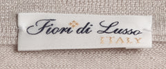 Fiori Di Lusso Light Brown Cashmere Blend V-Neck Sweater - (1821) - Parent