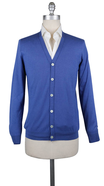 Fiori Di Lusso Blue Cashmere Blend Cardigan - (729) - Parent