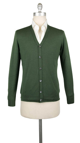 Fiori Di Lusso Green V-Neck Cardigan