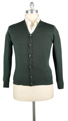 Fiori Di Lusso Dark Green Cashmere Blend V-Neck Cardigan - (718) - Parent