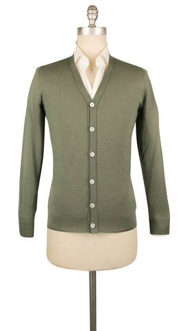 Fiori Di Lusso Light Green V-Neck Cardigan