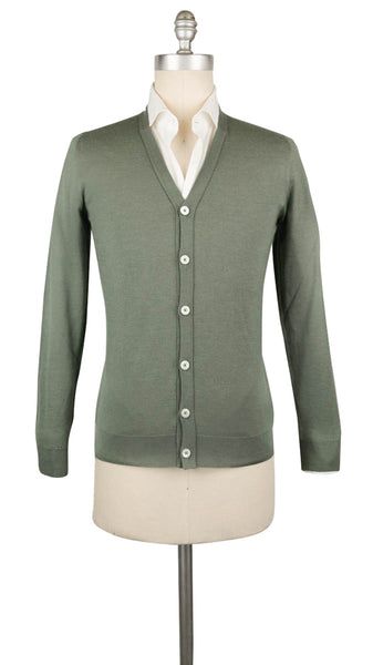 Fiori Di Lusso Olive Green Cashmere Blend Cardigan - (731) - Parent