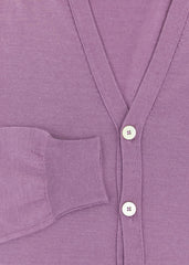 Fiori Di Lusso Purple Cashmere Blend V-Neck Cardigan - (725) - Parent