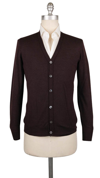 Fiori Di Lusso Dark Brown Cashmere Blend Cardigan - (735) - Parent