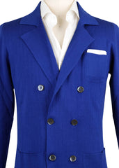 Fiori Di Lusso Blue Cotton Solid Resort Jacket - (721) - Parent
