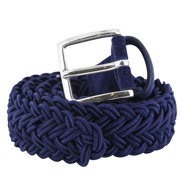 Fiori Di Lusso Blue Viscose Blend Braided Belt - (557) - Parent
