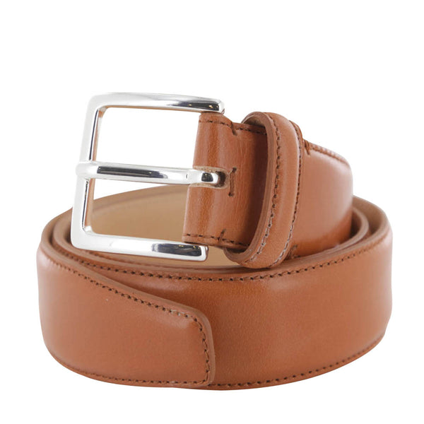 Fiori Di Lusso Caramel Brown Bridle Calf Leather Belt - (135) - Parent