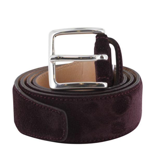 Fiori Di Lusso Burgundy Red Suede Belt - (115) - Parent