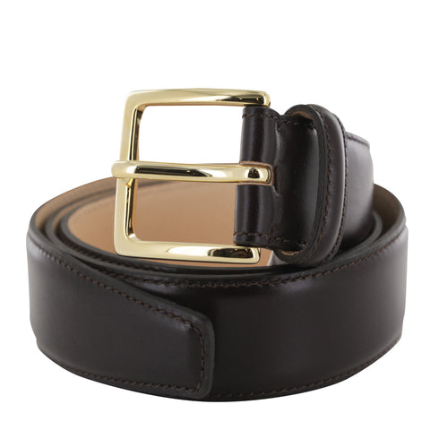 Fiori Di Lusso Dark Brown Leather Belt
