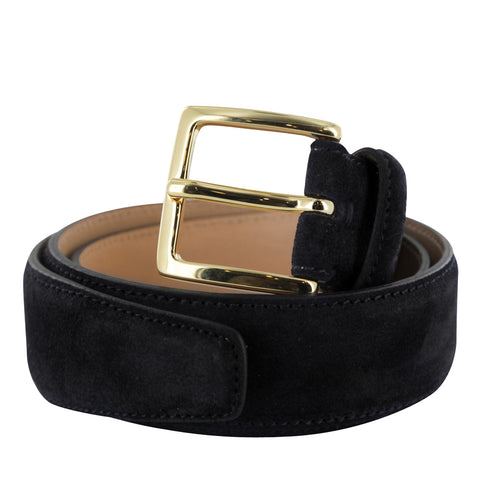 Fiori Di Lusso Black Suede Belt