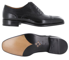 Fiori Di Lusso Black Shoes - Cap Toe Lace Ups - (BOSTNBLK) - Parent