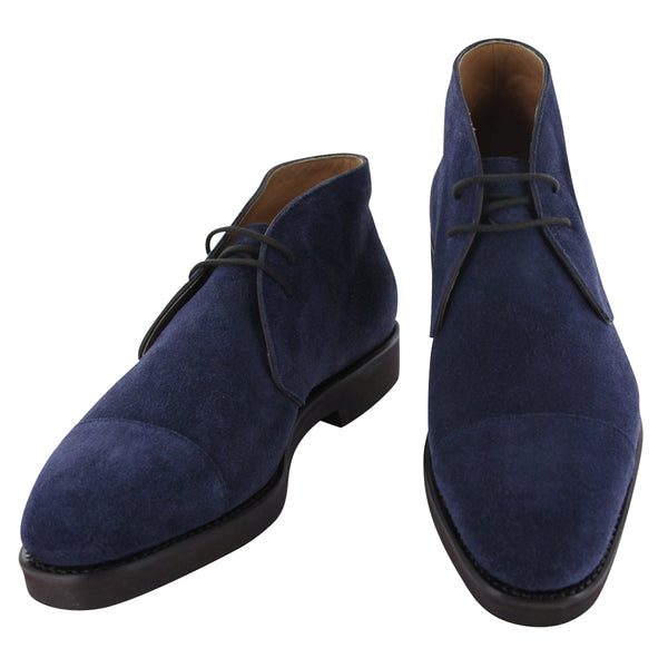 Fiori Di Lusso Blue Suede Chukka Boots -US Width E -(5V) - Parent