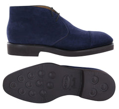 Fiori Di Lusso Blue Suede Chukka Boots -US Width E -(5V) - Parent