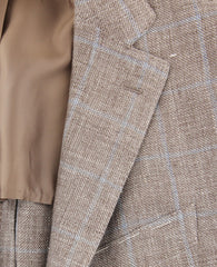 Fiori Di Lusso Brown Wool Blend Window Pane Sportcoat - (201803069) - Parent