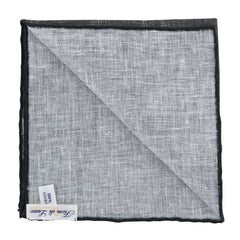 New $100 Fiori Di Lusso Dark Gray Melange Pocket Square -  x 12" - (FL7191717)