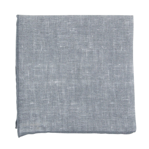 Fiori Di Lusso Gray Linen Pocket Square