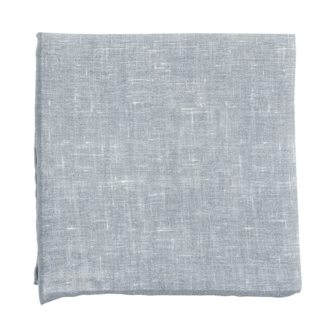 Fiori Di Lusso Light Gray Linen Pocket Square