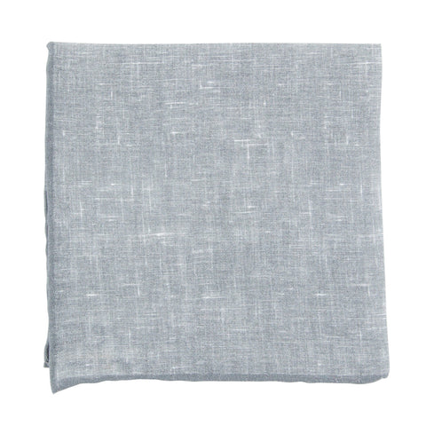 Fiori Di Lusso Light Gray Linen Pocket Square