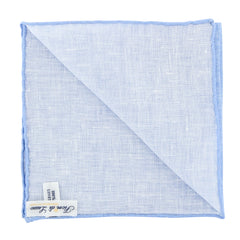 New Fiori Di Lusso Light Blue Melange Pocket Square -  x 12" - (FL719179)