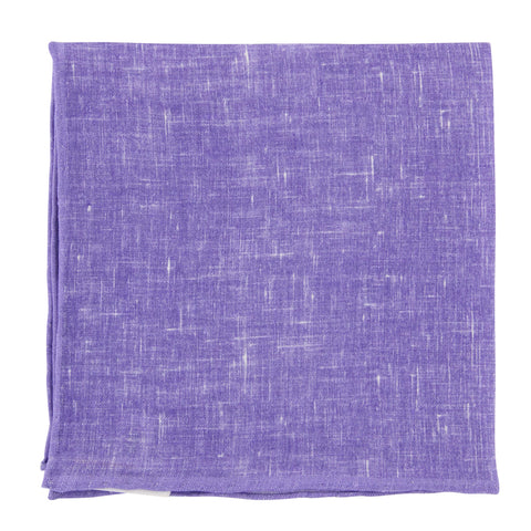 Fiori Di Lusso Lavender Purple Linen Pocket Square