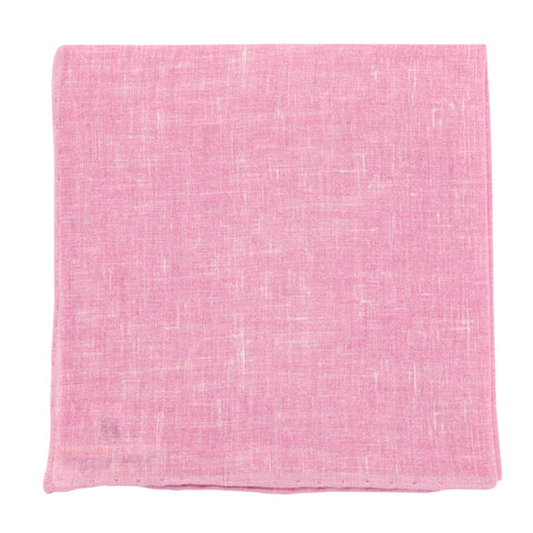 Fiori Di Lusso Pink Linen Pocket Square