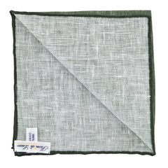 New Fiori Di Lusso Olive Green Melange Pocket Square -  x 12" - (FL719177)