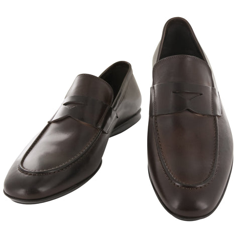 Fiori Di Lusso Brown Penny Loafers