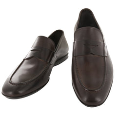 Fiori Di Lusso Brown Leather Penny Loafers - US Width D -(6C) - Parent