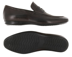Fiori Di Lusso Brown Leather Penny Loafers - US Width D -(6C) - Parent