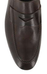 Fiori Di Lusso Brown Leather Penny Loafers - US Width D -(6C) - Parent