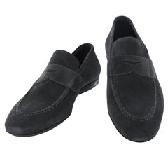 Fiori Di Lusso Gray Suede Penny Loafers - US Width D -  (6J) - Parent