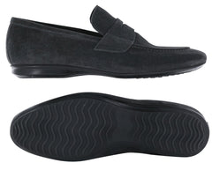 Fiori Di Lusso Gray Suede Penny Loafers - US Width D -  (6J) - Parent