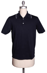 Fiori Di Lusso Navy Blue Cotton Polo - Small/48 (1704)