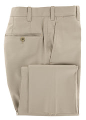 Fiori Di Lusso Beige Solid Wool Pants - Extra Slim - 28/44 - (573)