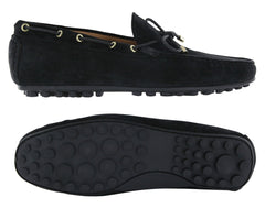 Fiori Di Lusso Black Suede Lace Driving Shoes - (6B) - Parent