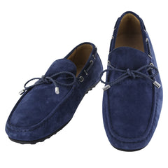 Fiori Di Lusso Blue Suede Lace Driving Shoes - 9 D/8 F - (53)