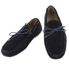 Fiori Di Lusso Dark Blue Suede Lace Driving Shoes - (50) - Parent