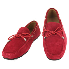 Fiori Di Lusso Red Suede Lace Driving Shoes - (51) - Parent