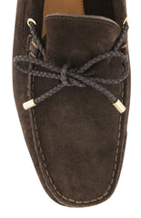 Fiori Di Lusso Dark Brown Suede Lace Driving Shoes - (58) - Parent