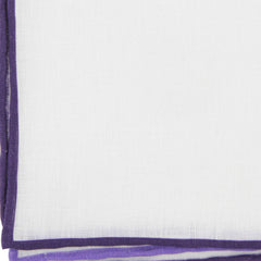 Fiori Di Lusso White Solid Linen Pocket Square - 12" x 12" (915)