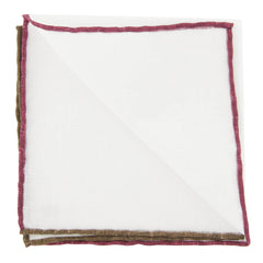 Fiori Di Lusso White Solid Linen Pocket Square - 12" x 12" (914)