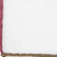 Fiori Di Lusso White Solid Linen Pocket Square - 12" x 12" (914)