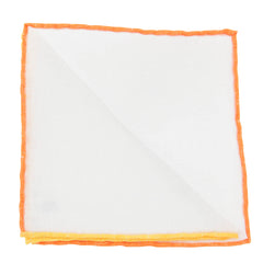 Fiori Di Lusso White Solid Linen Pocket Square - 12" x 12" (916)