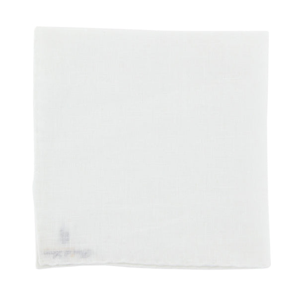 New Fiori Di Lusso White Solid Pocket Square (FN718179)