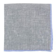 Fiori Di Lusso Gray Solid Linen Pocket Square - 12 3/8" x 12 3/8" (786)