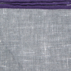 Fiori Di Lusso Gray Solid Linen Pocket Square - 12 3/8" x 12 3/8" (795)